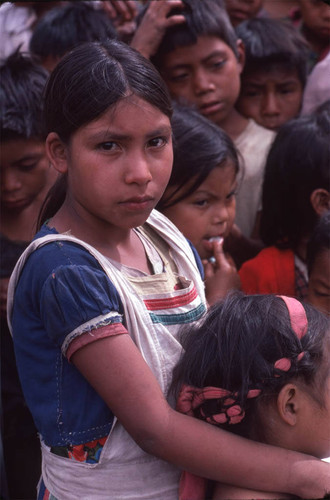 Guatemalan refugee children, Santiago el Vértice, 1983