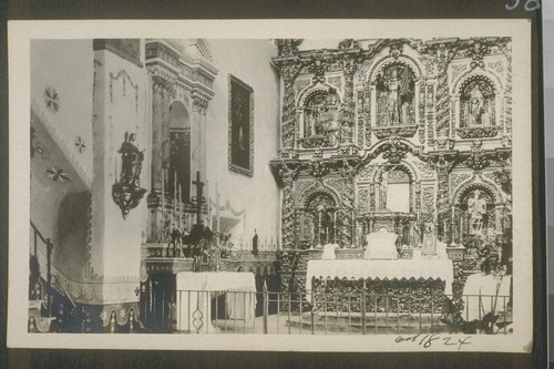 [Postcard of inside of church] Oct. 18, '24 [October 18, 1924]