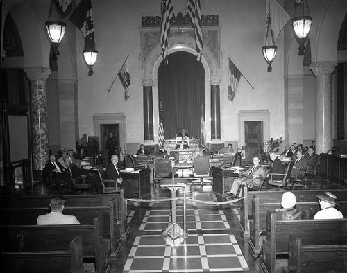 City Hall interior, Los Angeles, ca. 1963