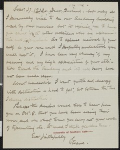 William Milligan Sloane, letter, 1923-09-27, to Hamlin Garland