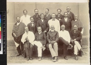Group portrait of indigenous pastors, Antananarivo, Madagascar, 1899