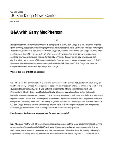 Q&A with Garry MacPherson