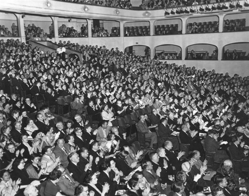 Audience applauding in Philharmonic Auditorium
