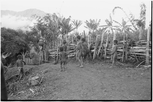 Tsembaga children play near Rappaports' house