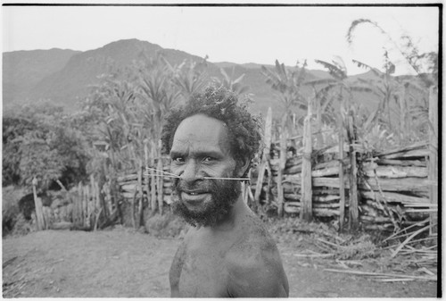 Older man with pierced nose