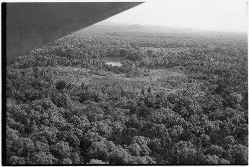 Aerial view of landscape between Madang and Wanuma