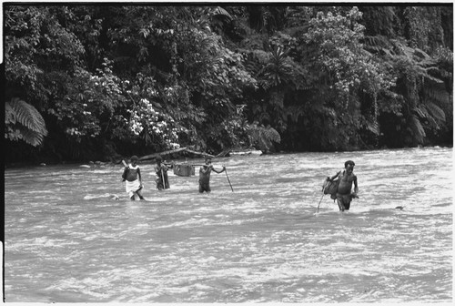 Carriers crossing river