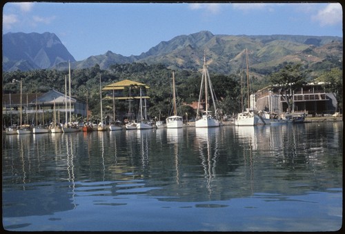 Papeete harbor, sailboats