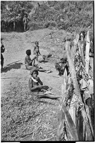 Distribution of wild pig meat: women and children eat pork