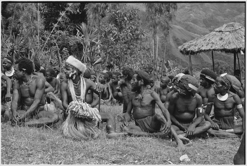 Church service in Tsembaga: attentive men in front row