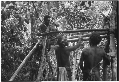 Bridge-building: construction of bridge supporting frame