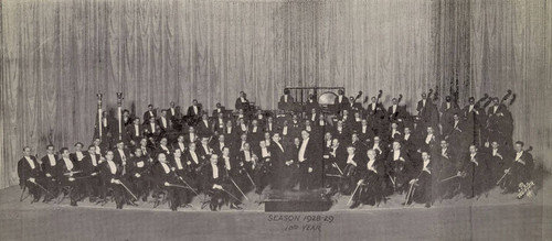 Photograph of the Los Angeles Philharmonic Orchestra 1928