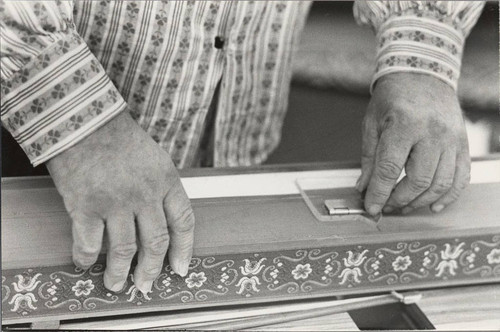 Photograph of Lou Harrison teaching