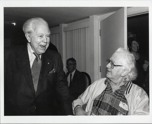 Photograph of Elliott Carter and Mel Powell