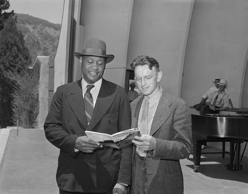 Photograph of Paul Robeson and Earl Robinson