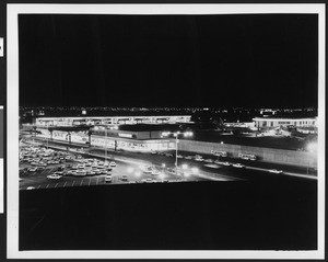 Night view of Los Angeles International Airport, ca.1961