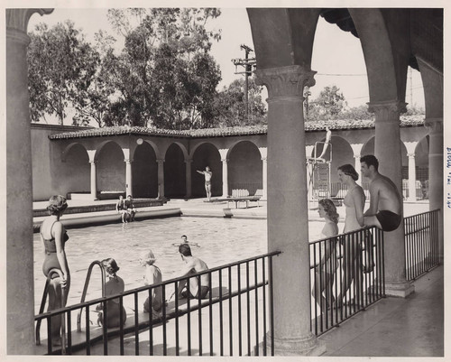 Taylor Pool - Pool scene circa 1950