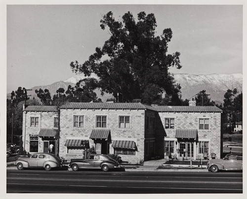 Sunset Plaza Hotel on the 100 block of 6th Street, west corner. 6th Street and California Ave., circa 1948