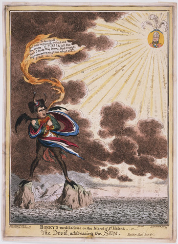 Boney's meditations on the Island of St. Helena--or--The Devil addressing the Sun