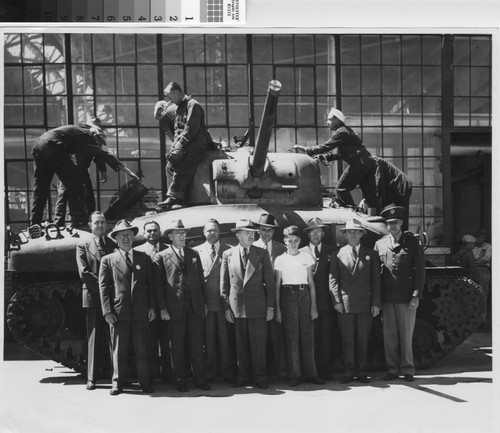 [Photograph of Sherman Tank, Ford Assembly Plant]