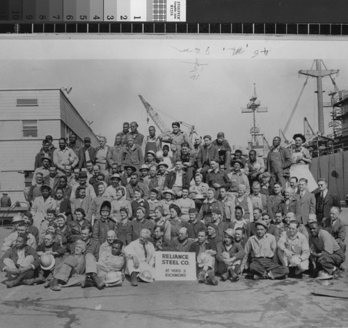 [Photograph of Reliance Steel Company workers]