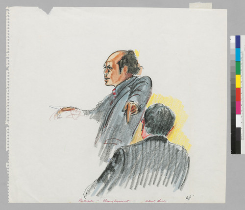 6/1/72 Attorney Leo Branton, Jr. [pointing] - Closing Argument; District Attorney Albert Harris, Jr