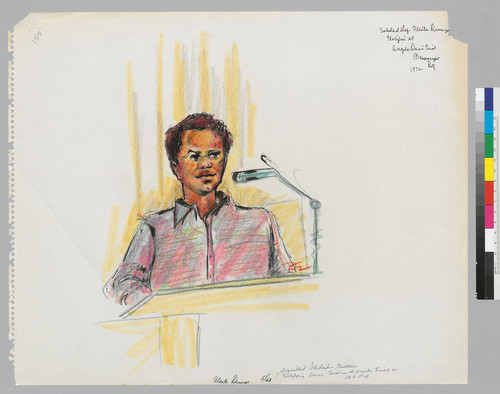 5/23/72 Fleeta Drumgo, Acquitted Soledad Defendant, testifying [at] Angela Davis trial--He awaits trial as San Quentin 6 defendant