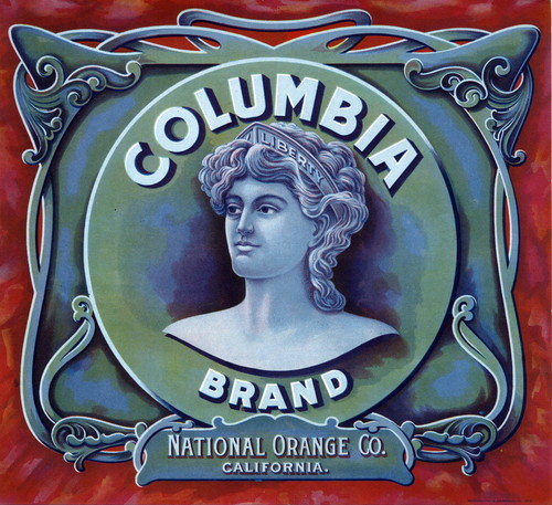 Crate label, "Columbia Brand." National Orange Co. California