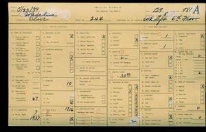 WPA household census for 244 S OLIVE STREET, Los Angeles