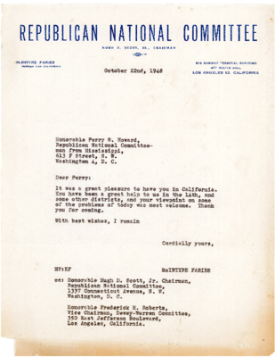 Political correspondence