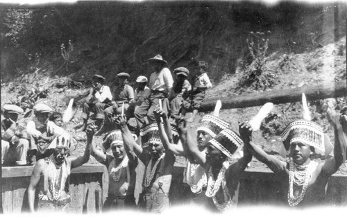 Pecwan: Jump Dance, probably in 1926. Dancing in pit