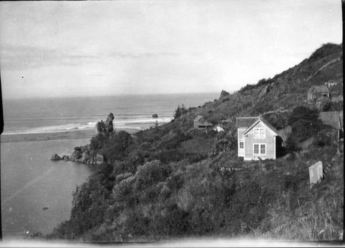 Requa: Showing Tucker's Rock and Indian house in the foreground