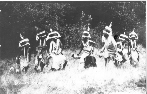 Requa: Jump Dance with Robert Spott at the center. An early postal exists, with the signature on back:--Ruth K. Roberts