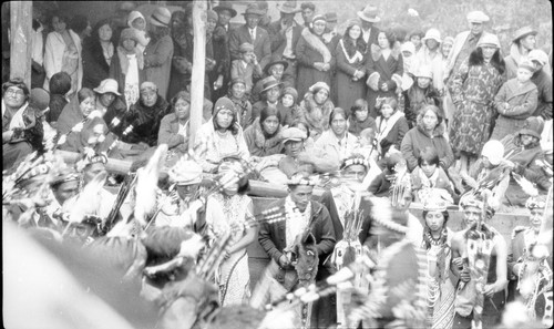 Requa: Brush Dance. Legend on reverse in small cursive:--Brush Dance at Requa ca. 1922