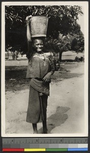 Girl with water pail, Congo, ca.1920-1940