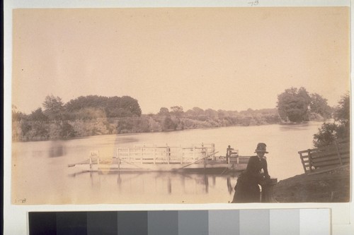 Ferry at Knights Landing, Sacramento River, 1882