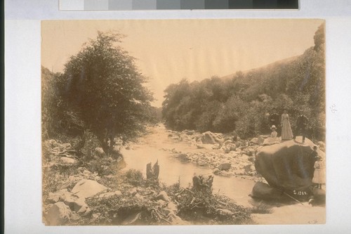 Scene - Niles Canyon near the Dam (six people, not identified)