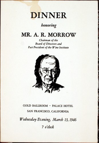 Dinner Honoring Mr. A. R. Morrow