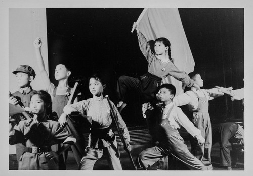 Young students performing revolutionary opera