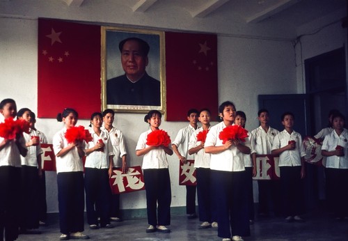 Young Students Performing Revolutionary Routine