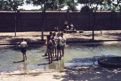 Boys Cooling off in Summer