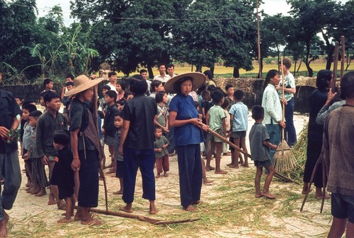 Rural Women and Children on a Threshing Ground