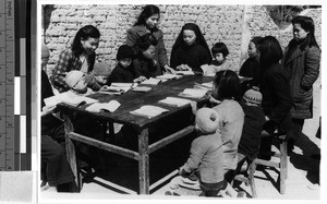 Catechism lessons, Kongmoon, China, ca. 1940