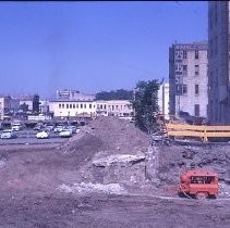 Views of redevelopment sites showing the demolition of buildings in the district. These views date from 1959 to 1964. Specific sites are not identified in this set of images