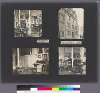 Album page with snapshots of Stein atelier, Paris