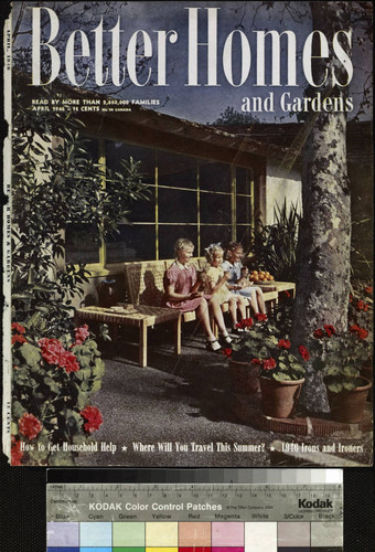 Tear sheets. Better Homes and Gardens, April 1946 Cover