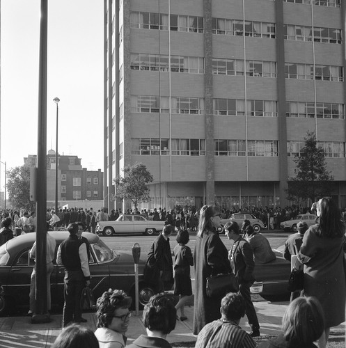 Crowd scene taken from Bancroft Avenue