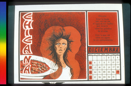 Chicana; from the Calendario de Comida 1976