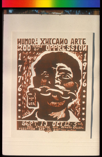 Humor in Xhicano Arte, Announcement Poster for