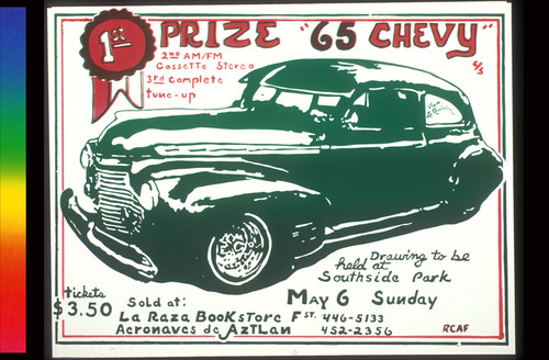 1st Prize '65 Chevy', Announcement Poster for